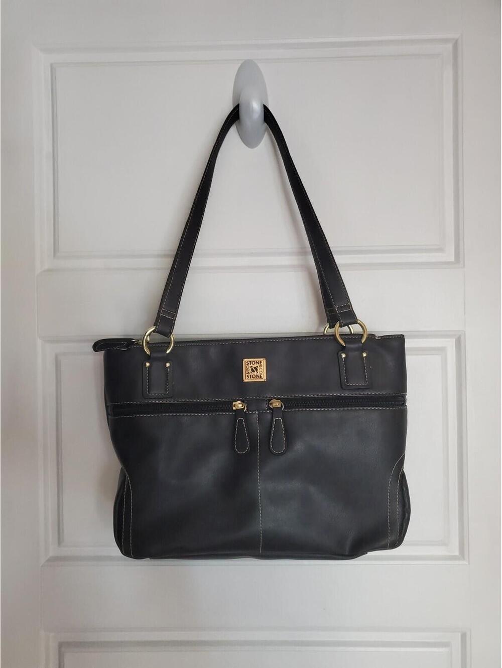 Stone And Company Black Leather Bag